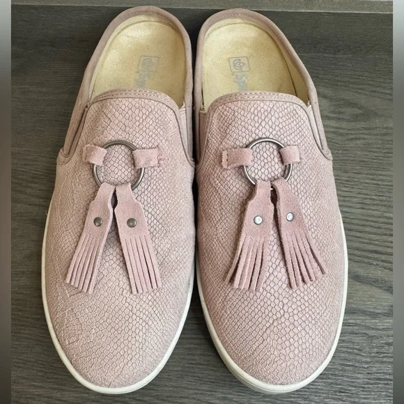 Spenco Sz 9.5 Pink Tassel Mules - Picture 2 of 9